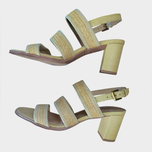 NWOT Franco Sarto Buco Raffia Heeled Sandal in Natural – Sz 11M - Picture 5 of 7